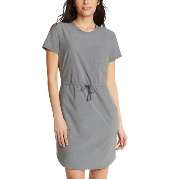 Eddie Bauer Gray Escapelite Short Sleeve Dress Women’s XL - Picture 1 of 11
